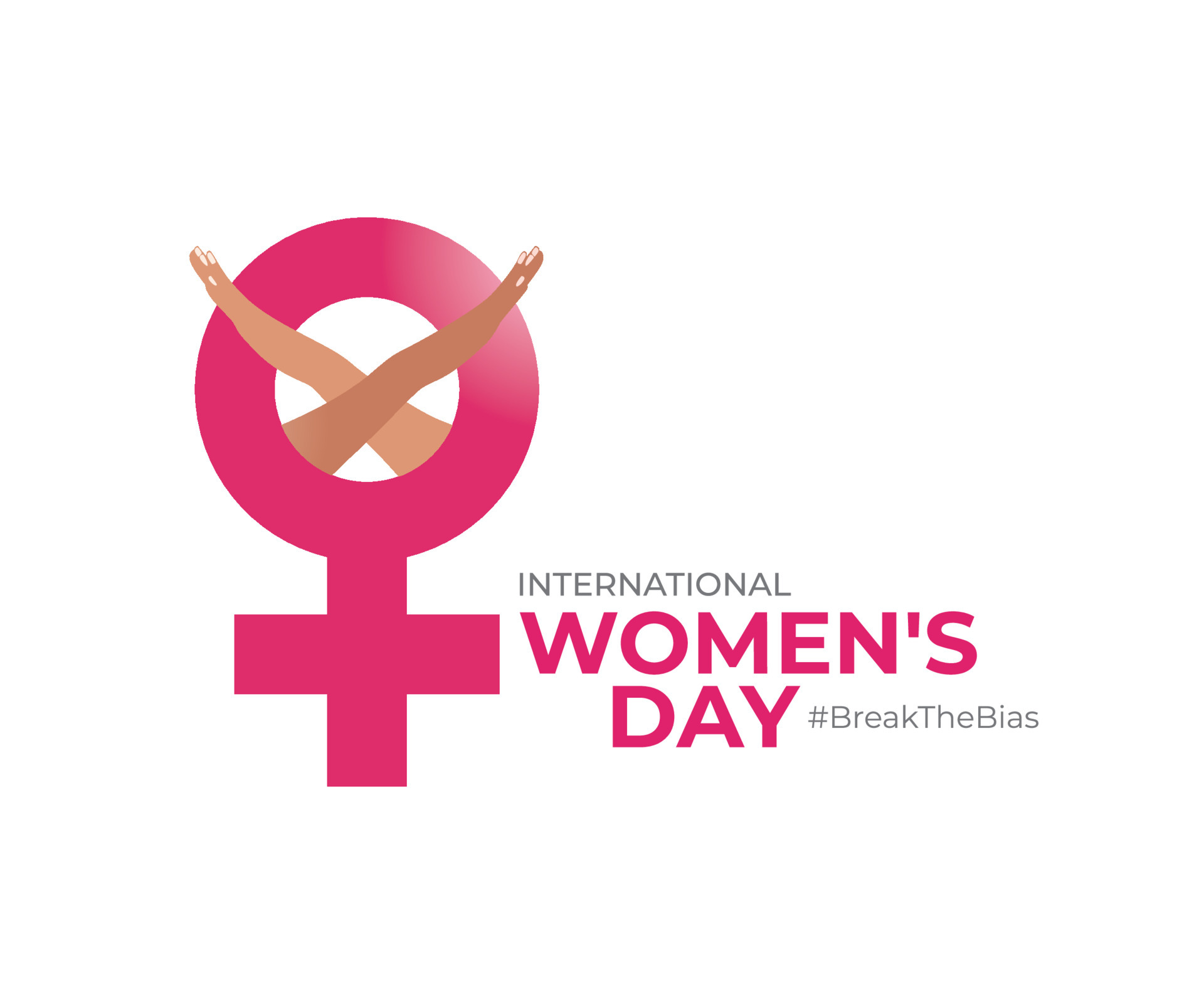 International women's day concept. Woman sign illustration background. 2022 International  women's day campaign theme- BreakTheBias 6040708 Vector Art at Vecteezy