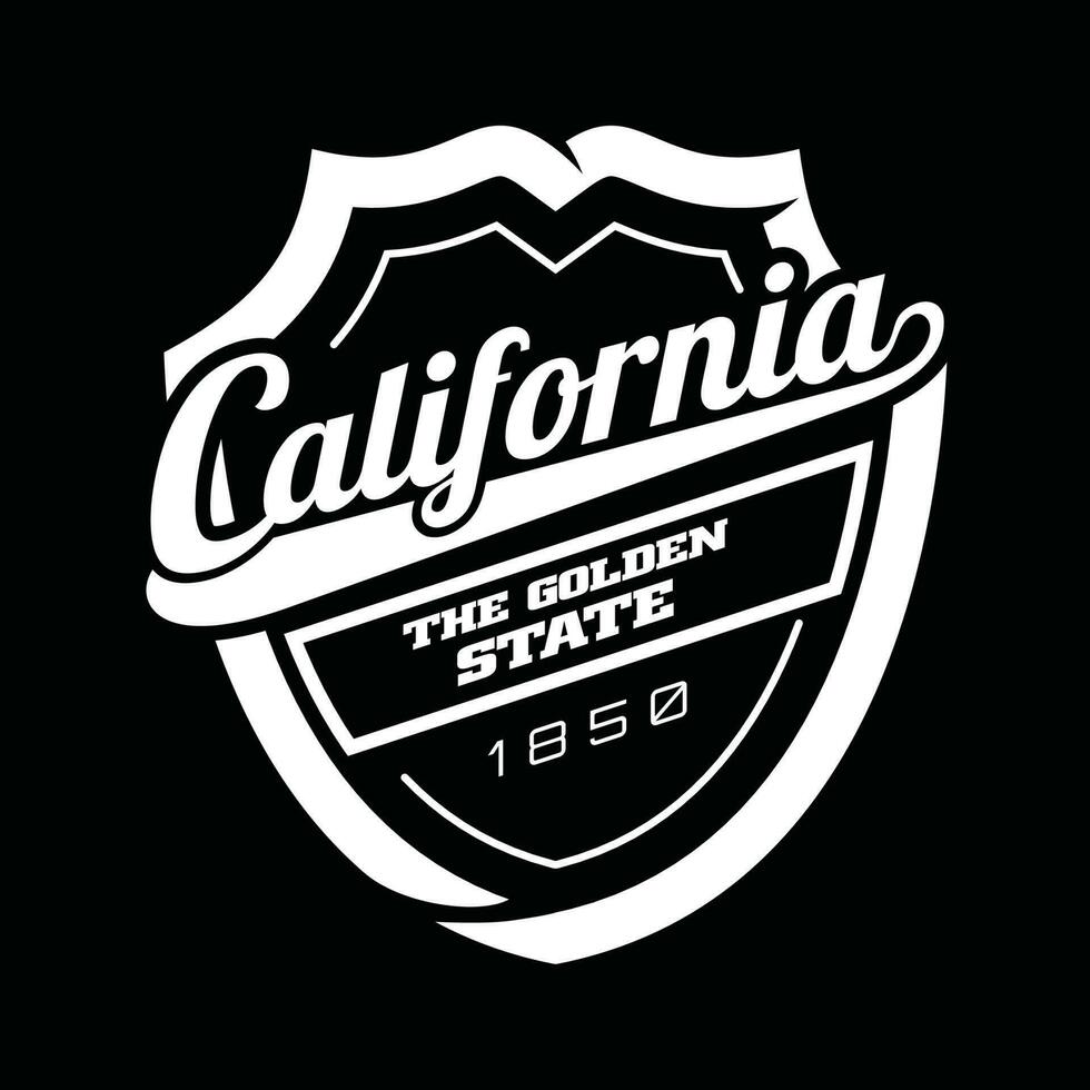 California element of men fashion and modern shield city in typography graphic design.Vector illustration. vector