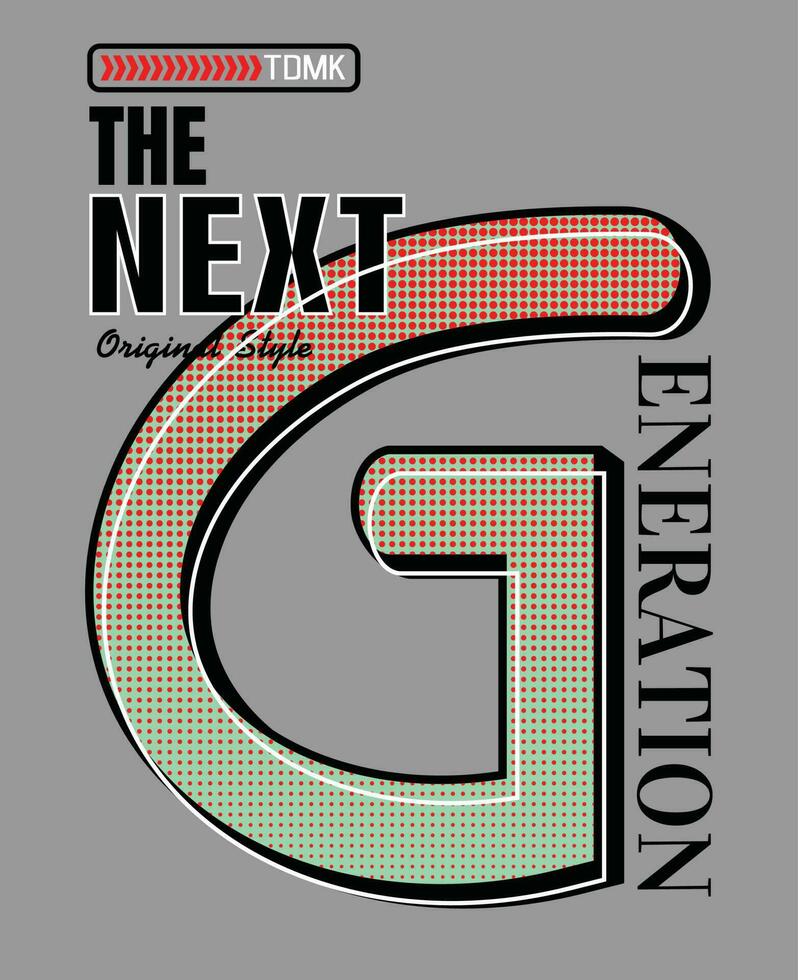 Next generation Lettering hands typography graphic design in vector illustration.
