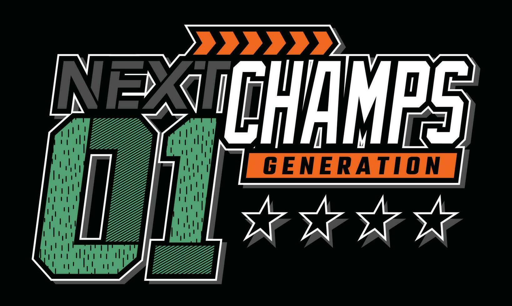 Next champs element of modern men fashion in lettering typography graphic design.Vector illustration.tshirt,clothing,apparel and other uses vector