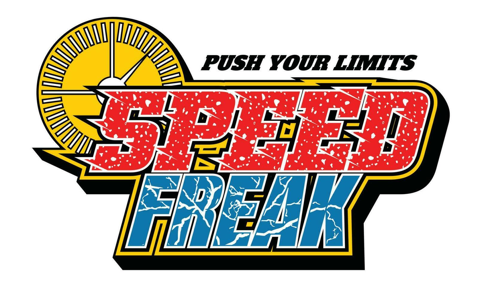 Speed freak element of modern men fashion in lettering typography graphic design.Vector illustration.tshirt,clothing,apparel and other uses vector