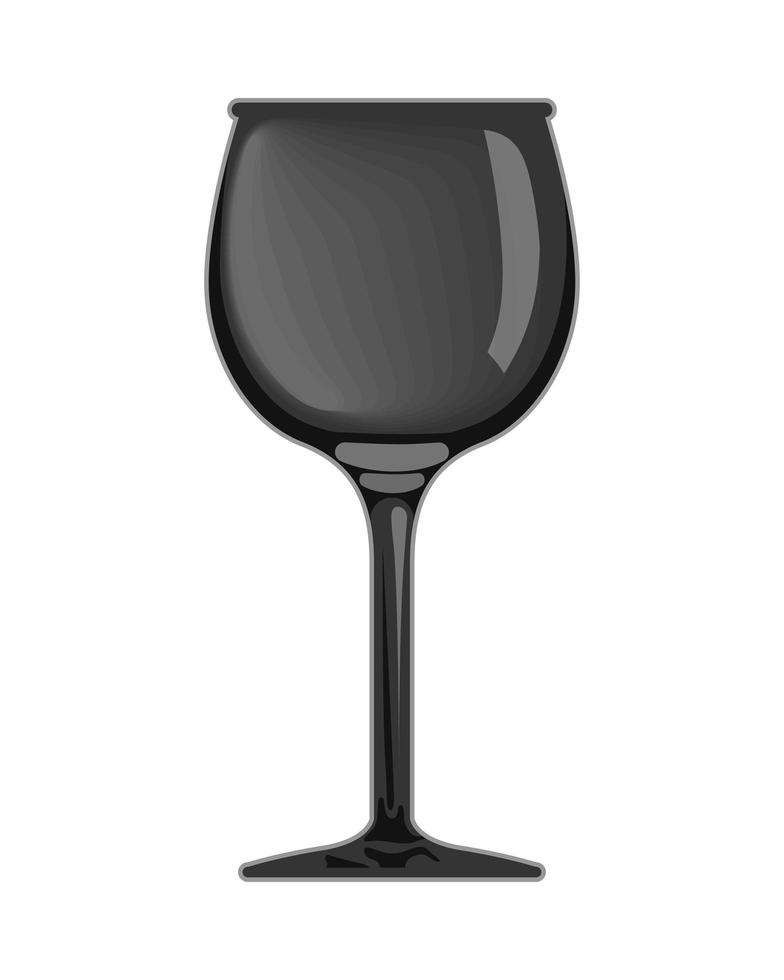 black wine cup vector