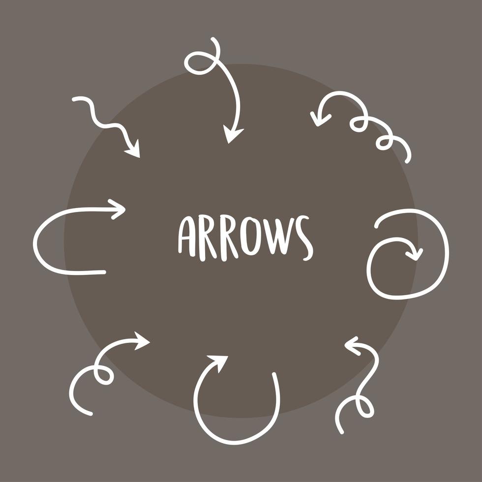 seven nice arrows vector