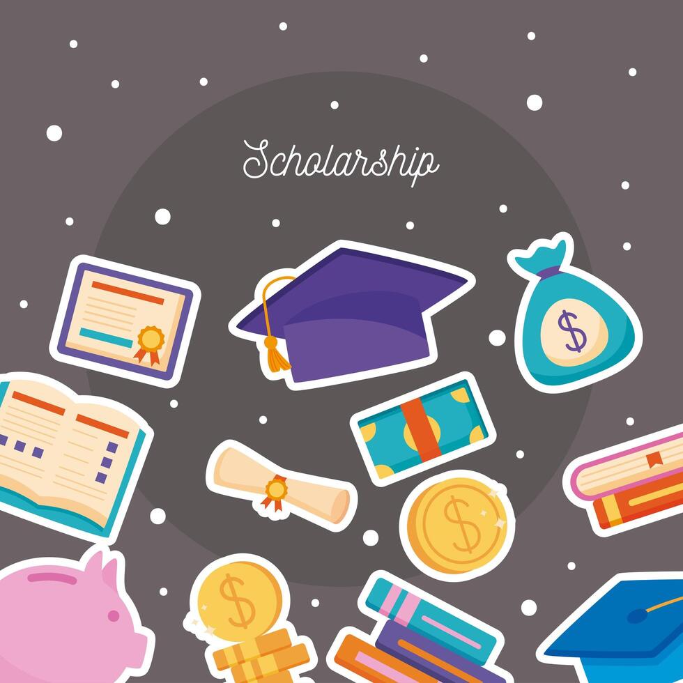 loans scholarship pattern vector