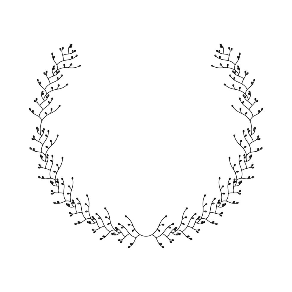 laurel crown wreath deco vector