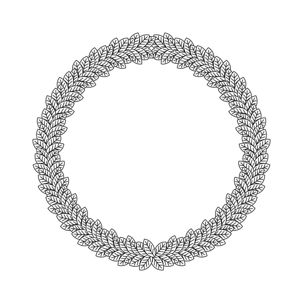 laurel wreath circular crown vector