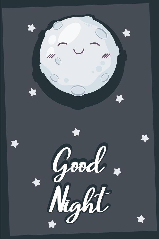 good night poster vector