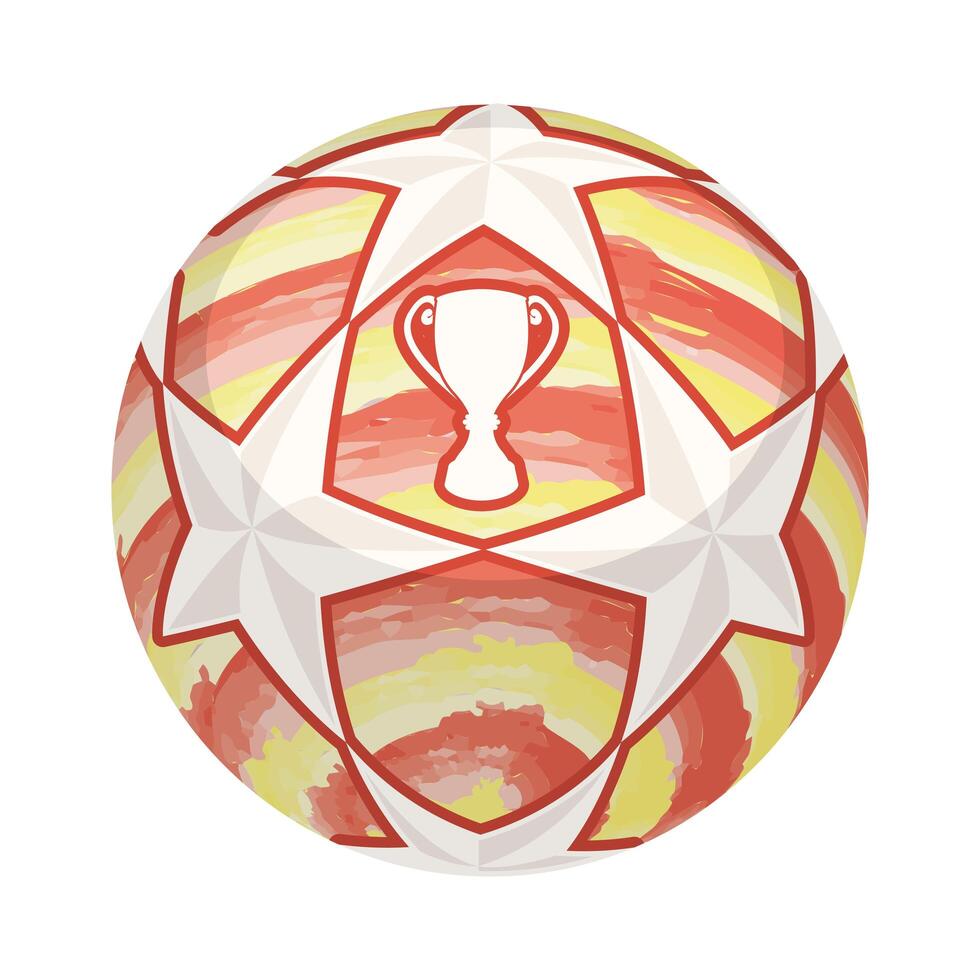 soccer red balloon with stars vector