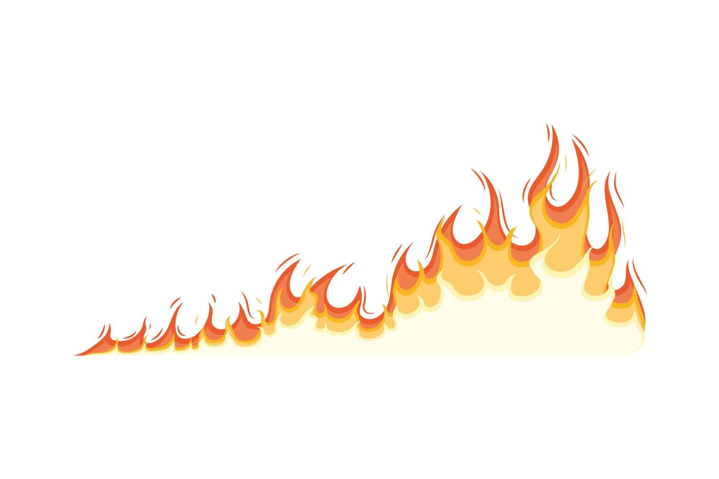 long fire flame vector