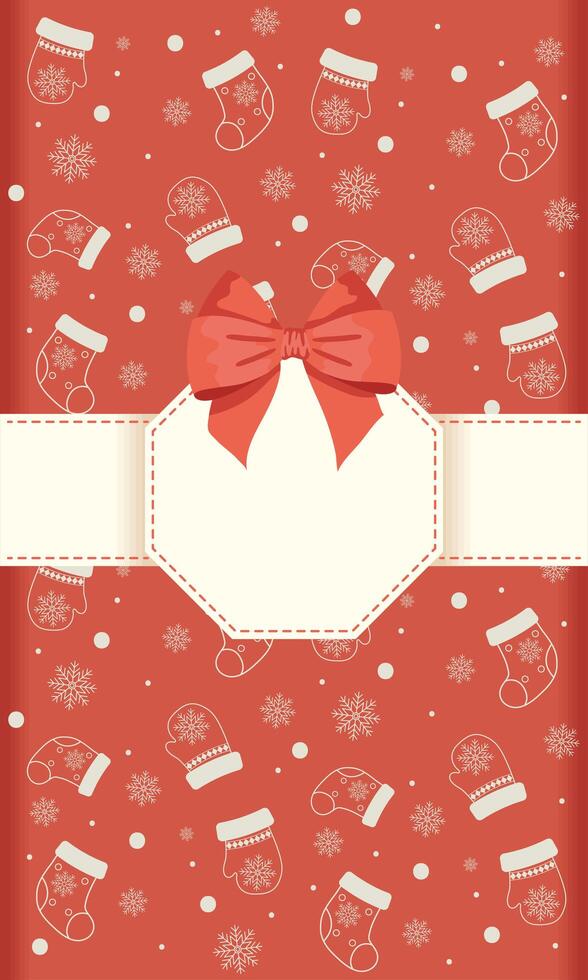 papel de regalo de navidad rojo vector