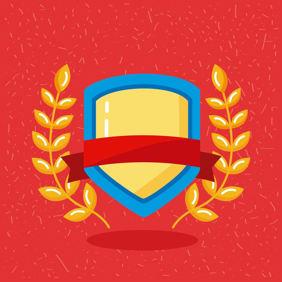 wreath and shield vector