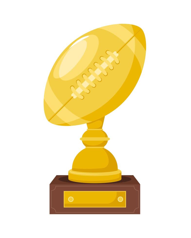 american football balloon trophy vector