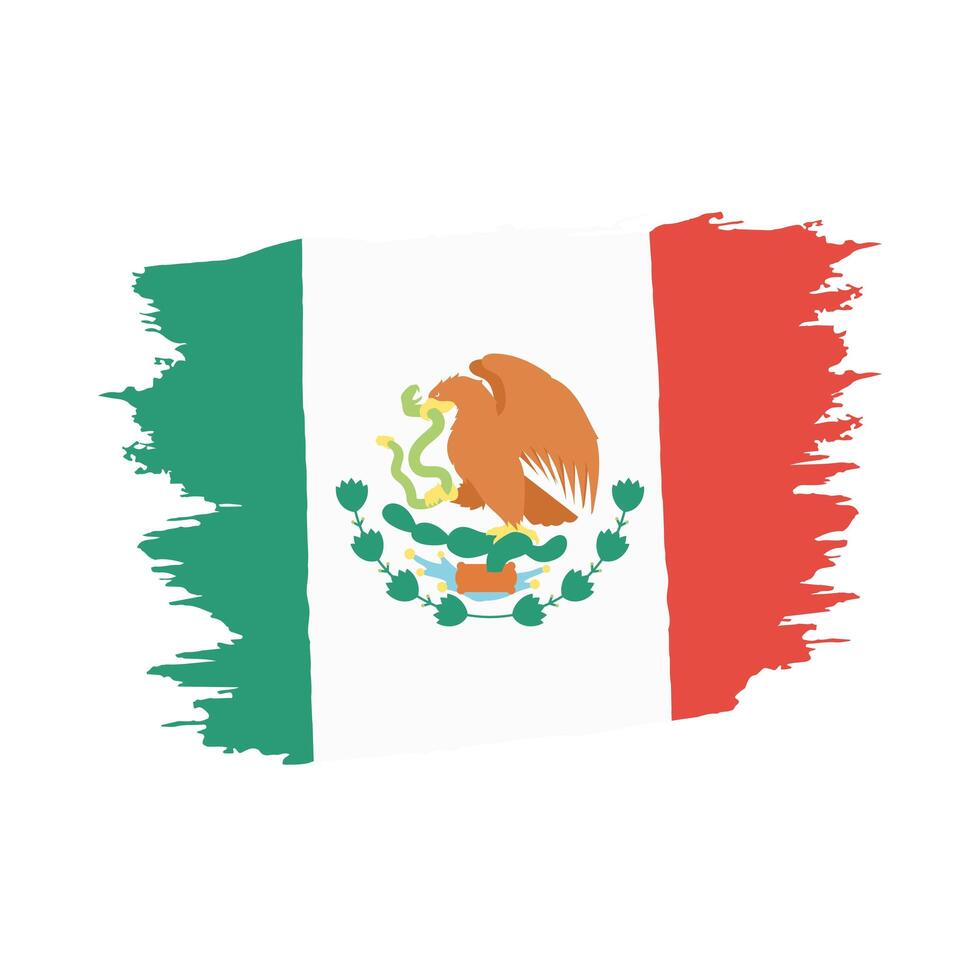 mexico flag waving vector