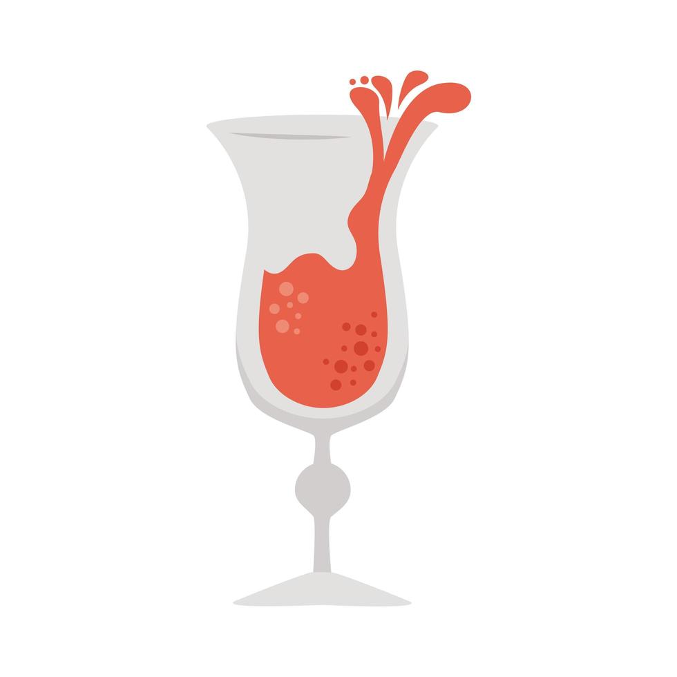 red tropical cocktail vector