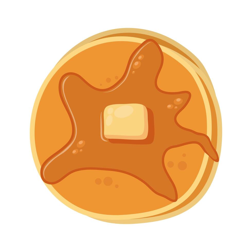 delicious pancake with butter vector