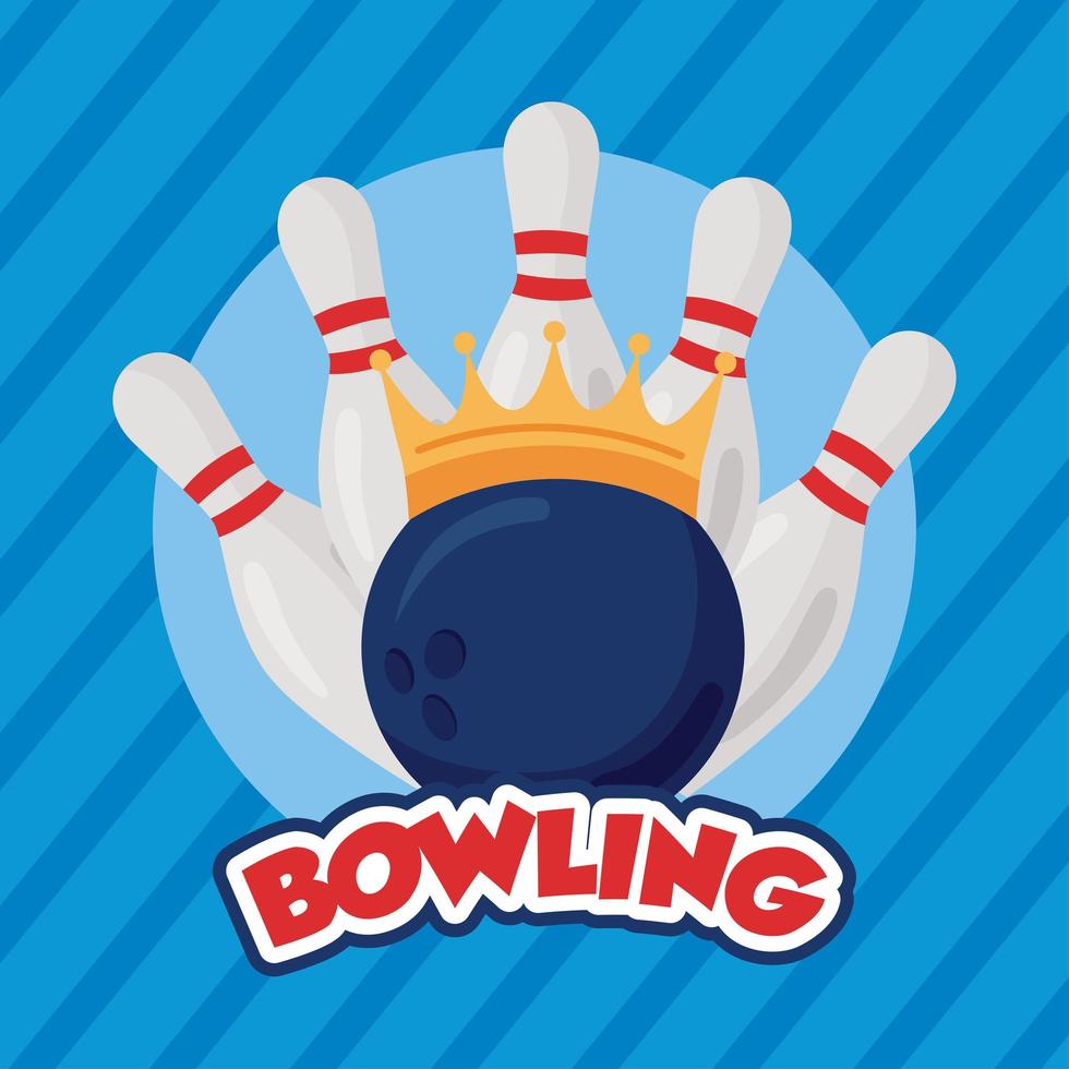 bowling ball and pines vector