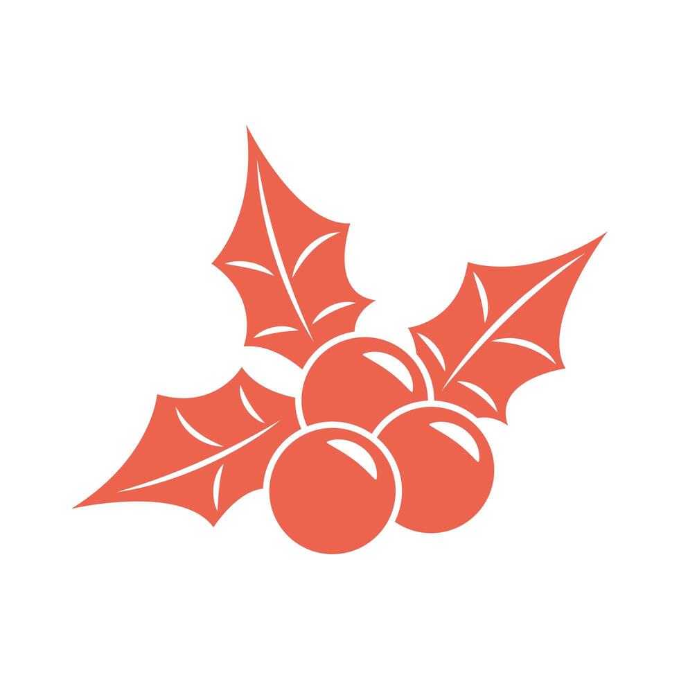 christmas seeds and leafs vector