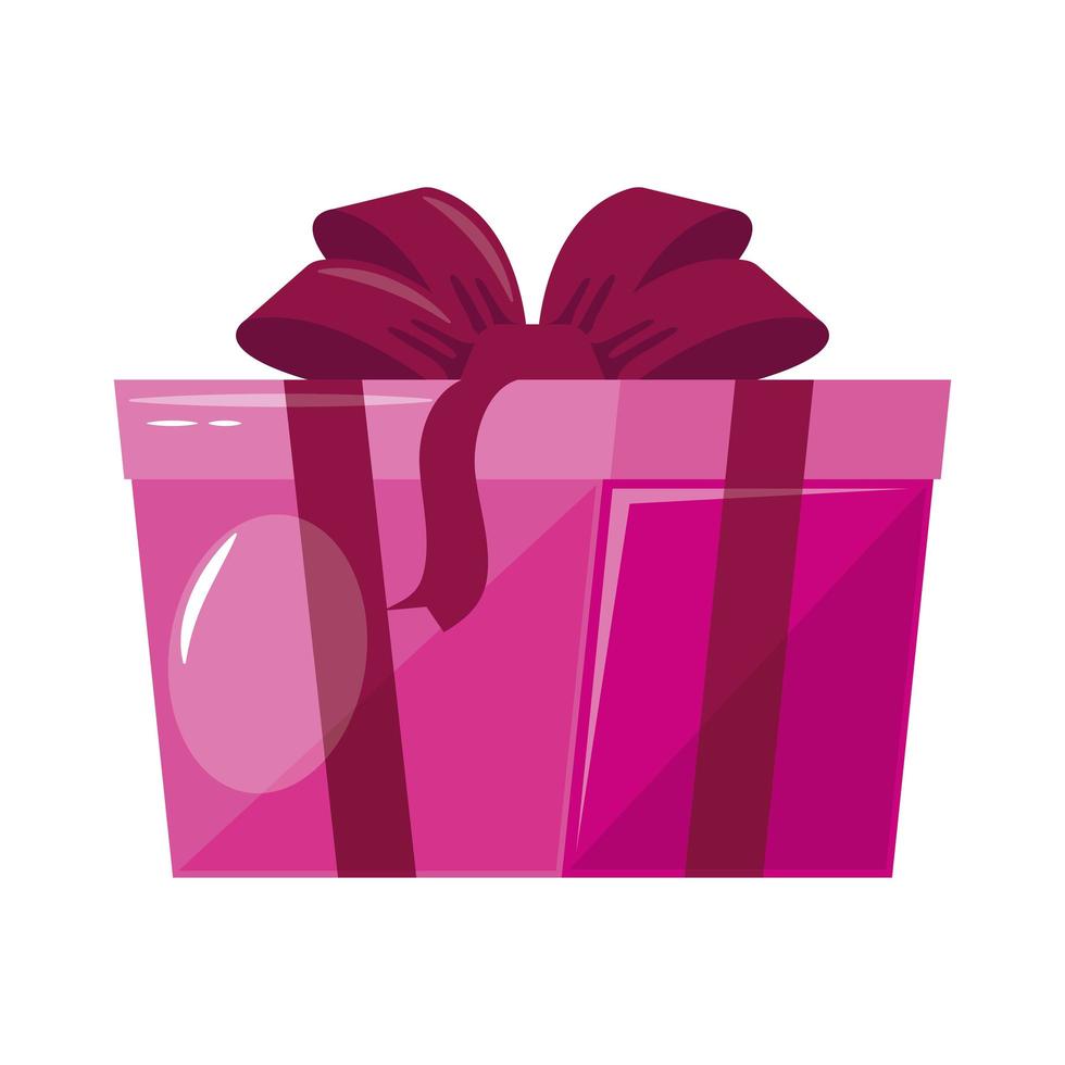 pink gift box vector