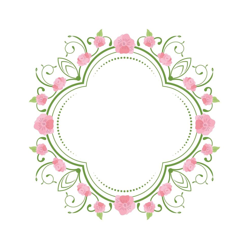 classic roses frame vector