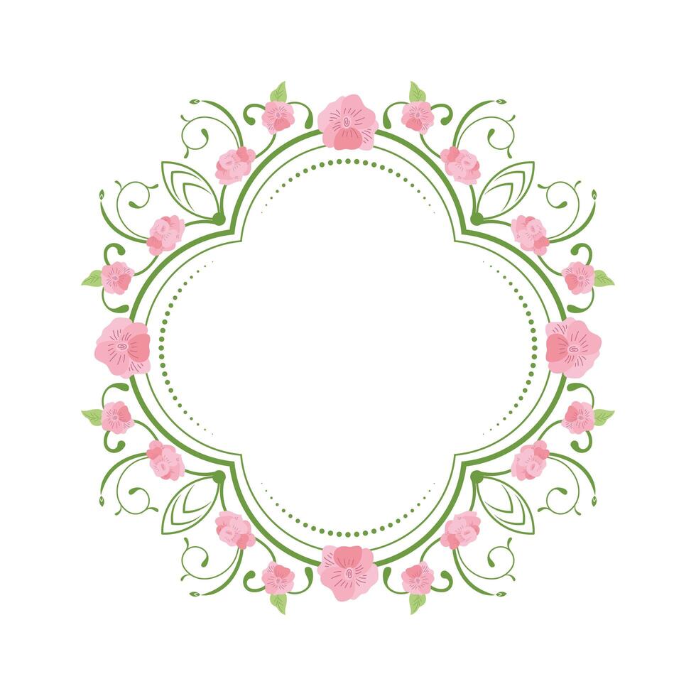 classic roses frame vector