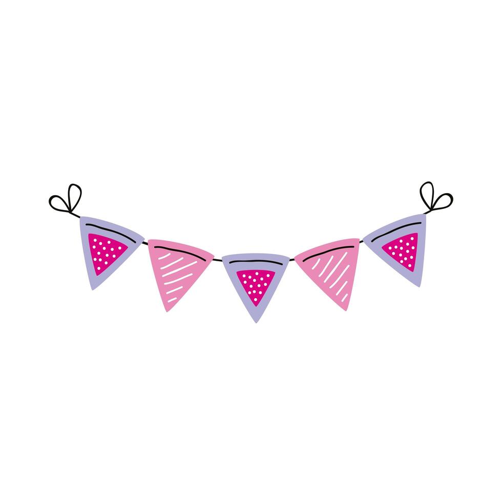 birthday garlands hanging vector