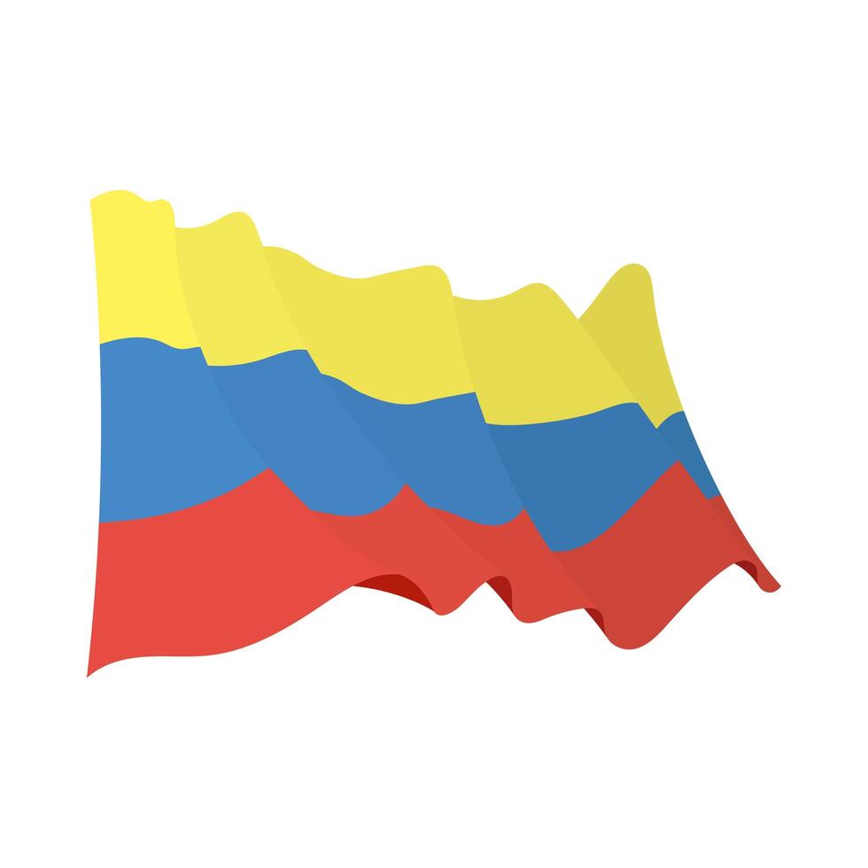 colombian flag waving vector