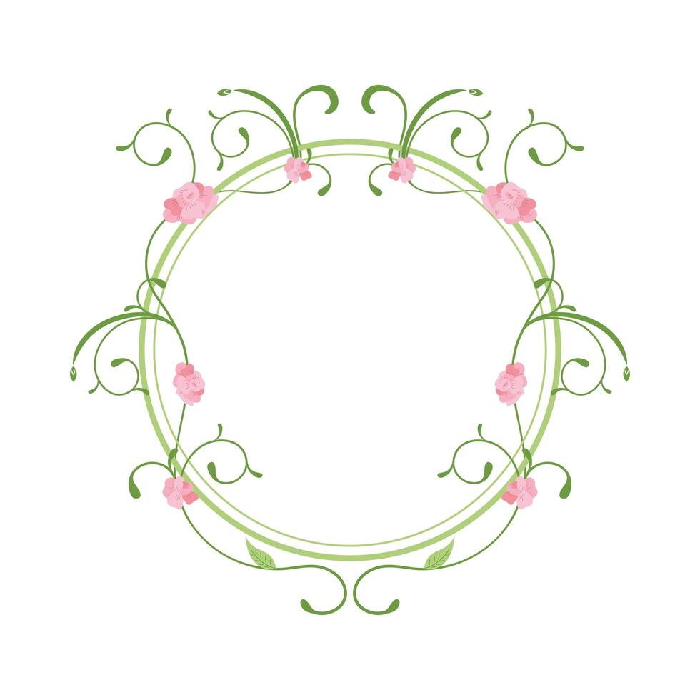 crown roses frame vector