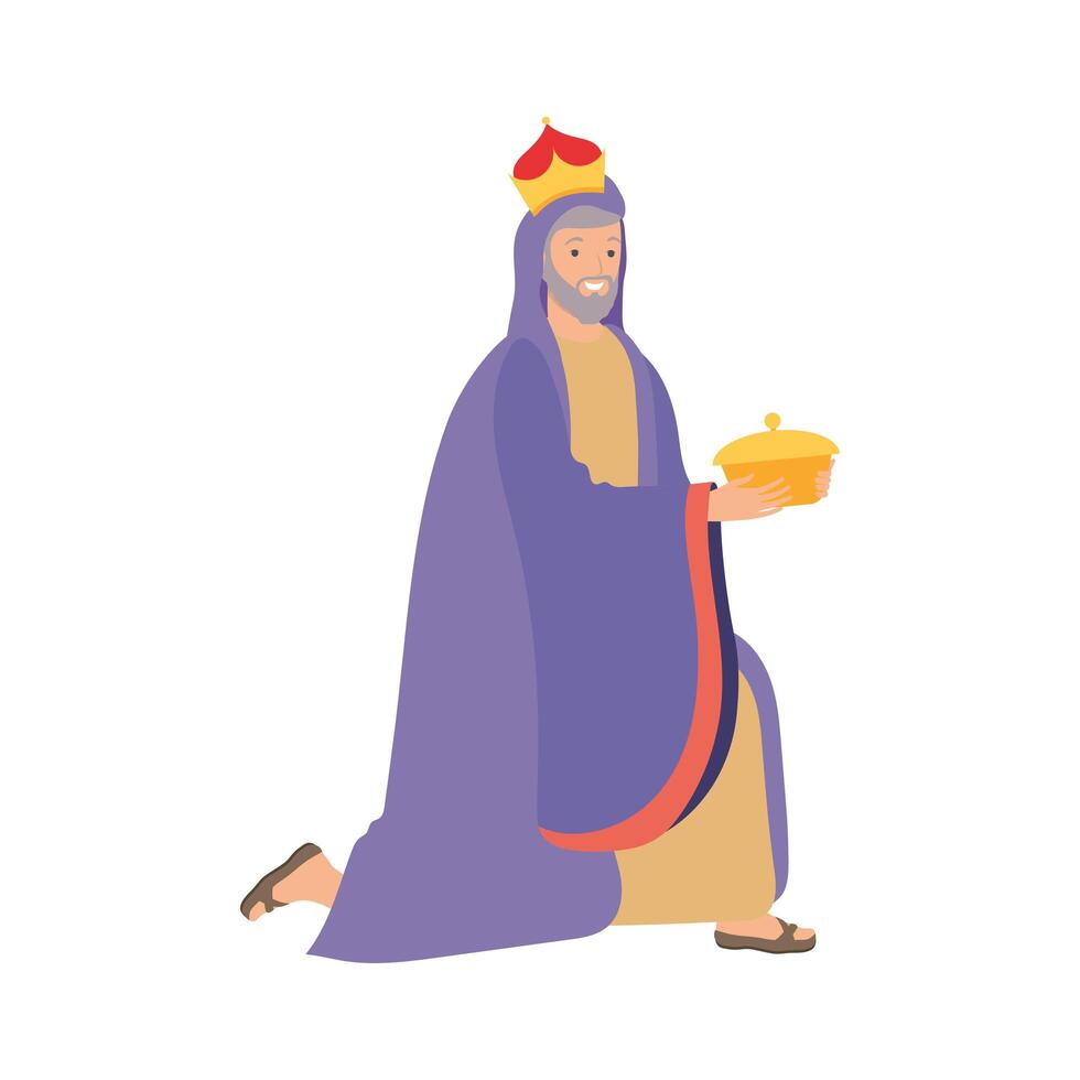 caspar kneeling Epiphany character vector