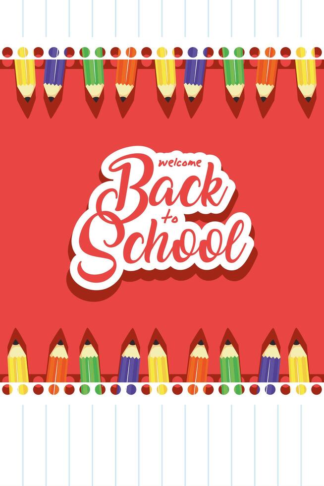 back to school postcard vector