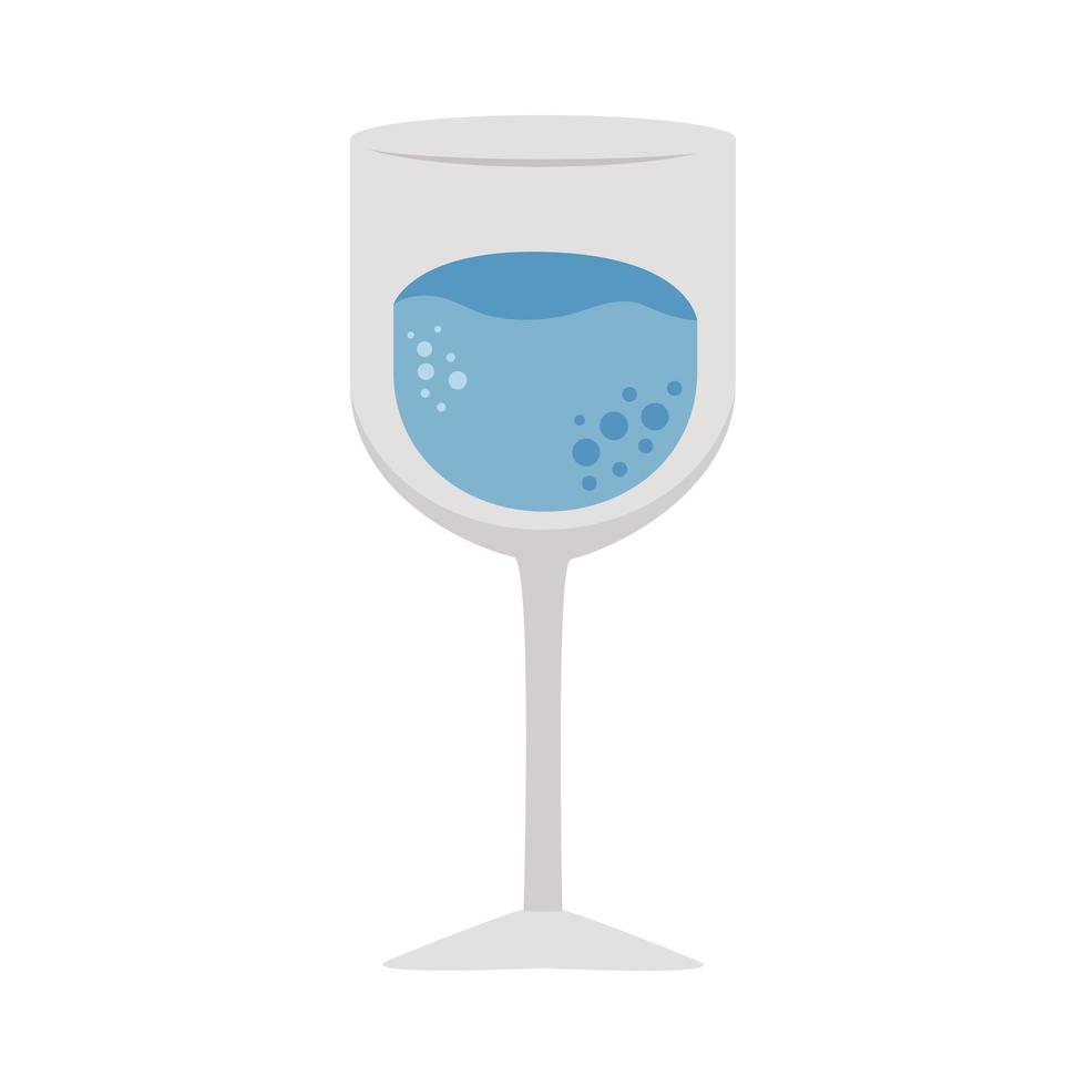 copa de vino azul vector