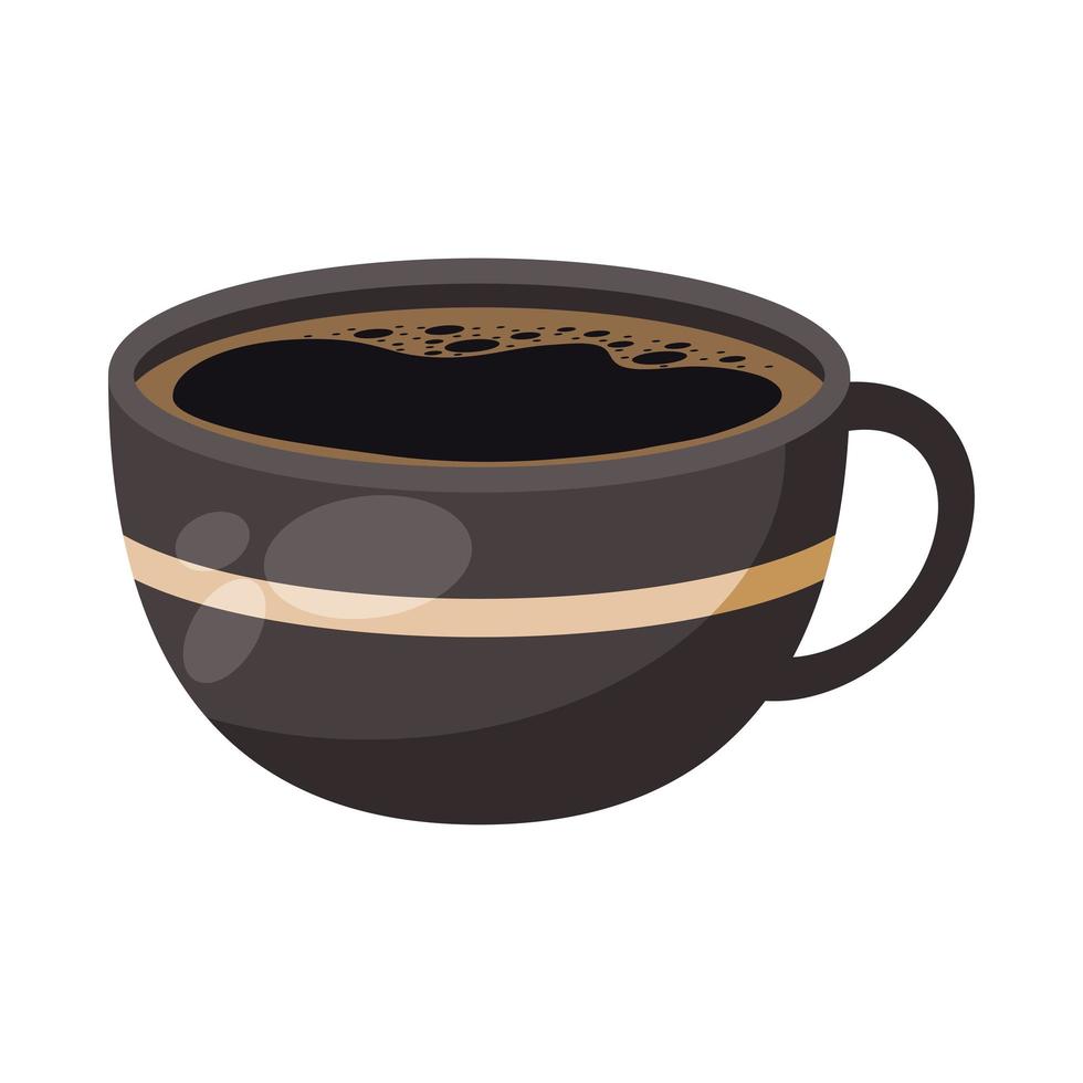 taza de cafe negro vector