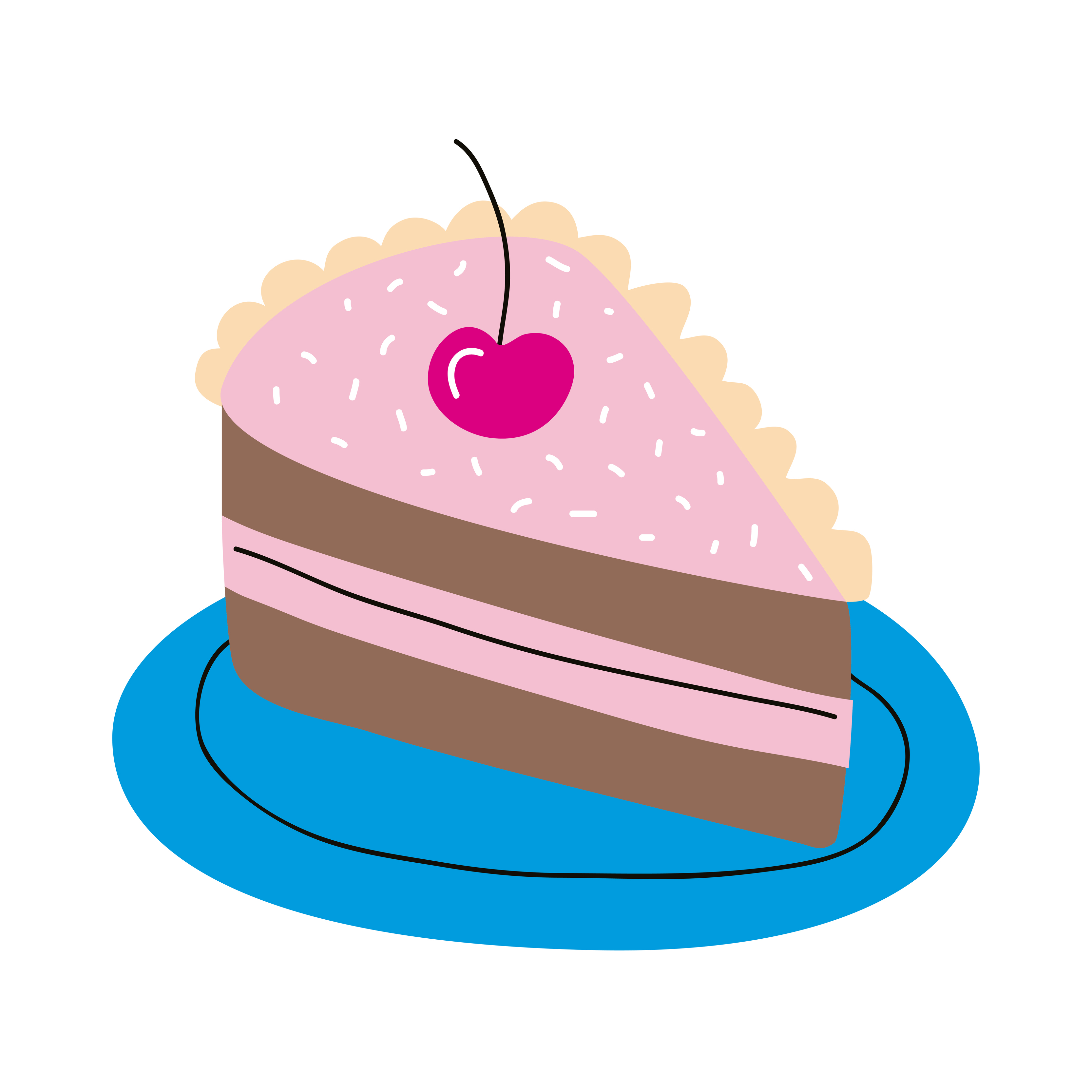 sweet cake portion 6042731 Vector Art at Vecteezy