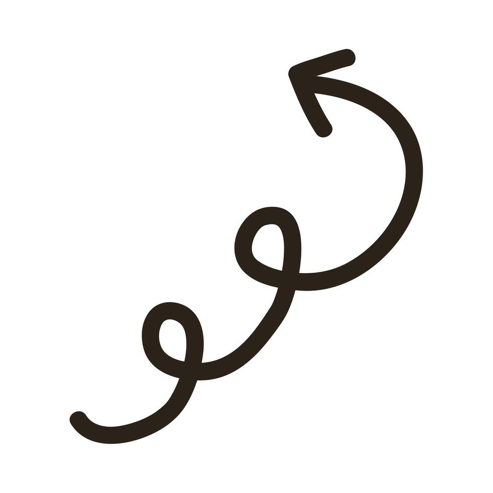 crooked black arrow vector
