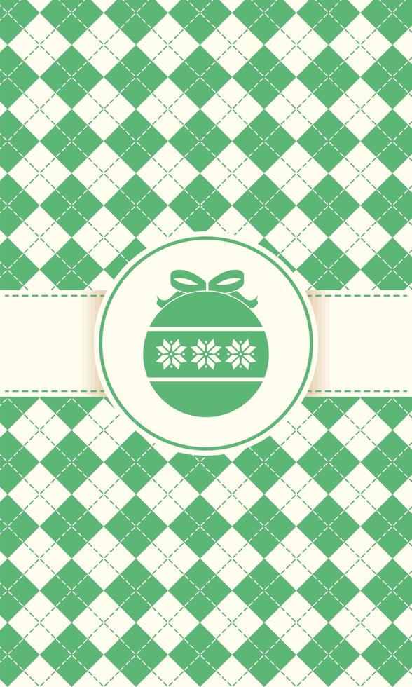 green christmas gift wrap vector