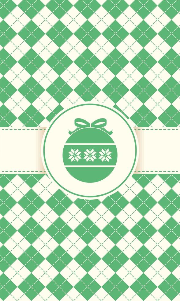 green christmas gift wrap vector