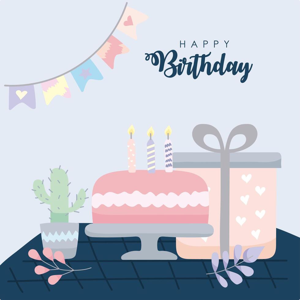 Birthday invitation card vector