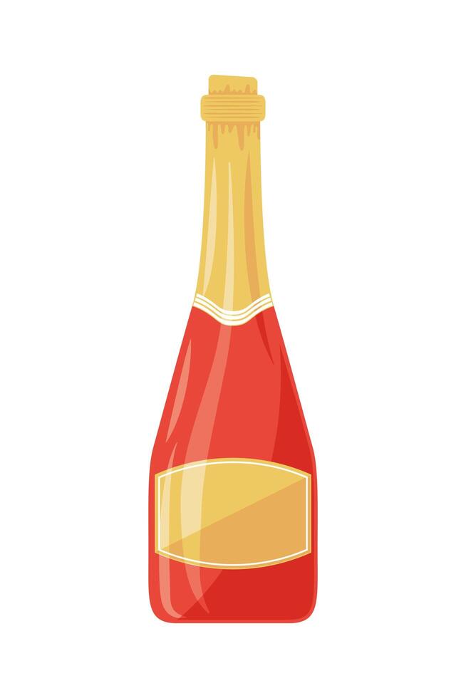 champagne bottle drink vector