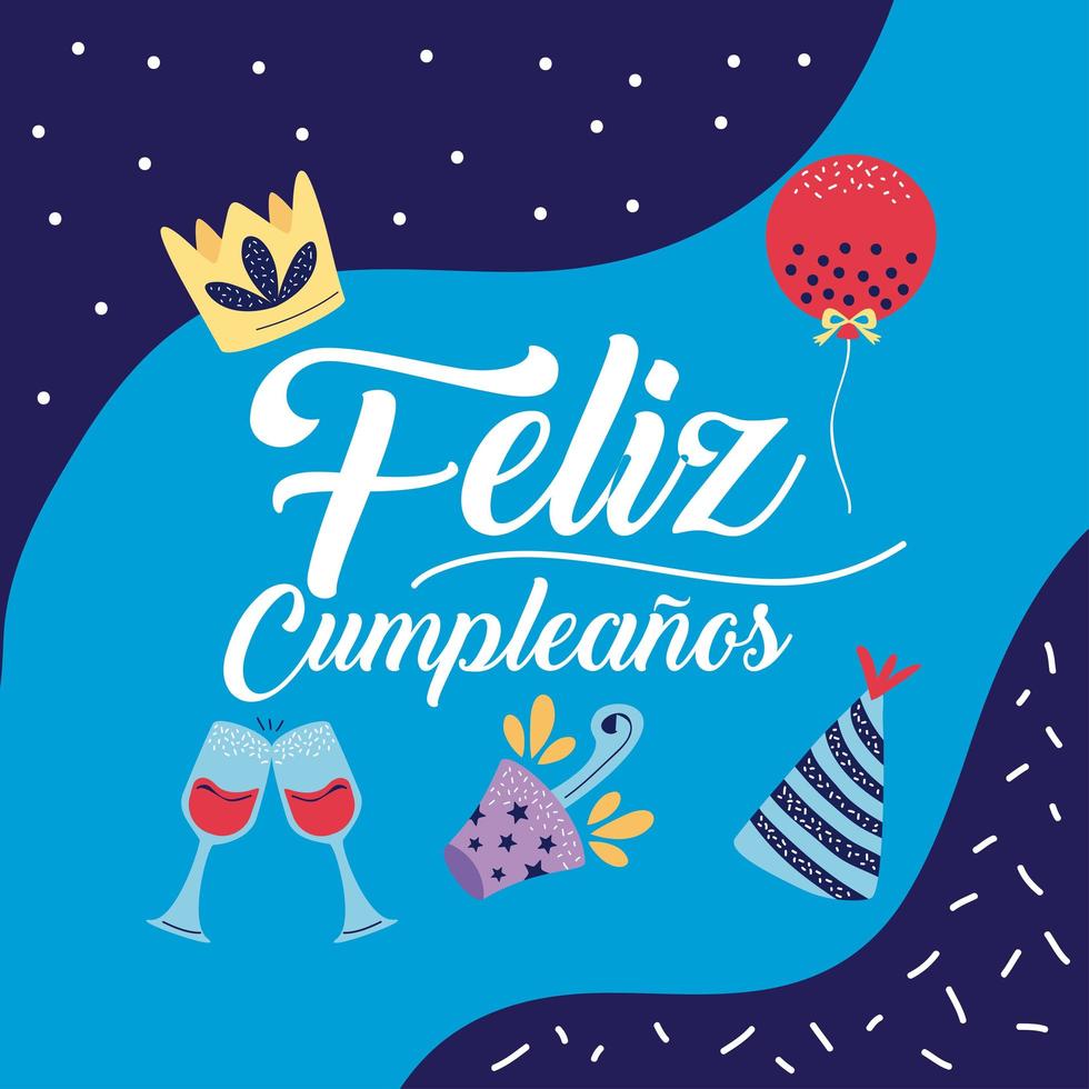 tarjeta de feliz cumpleaños vector