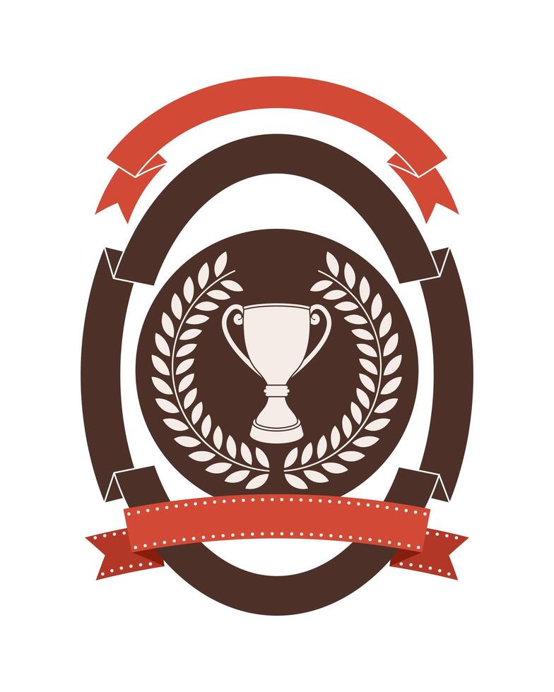 wreath with trophy vector