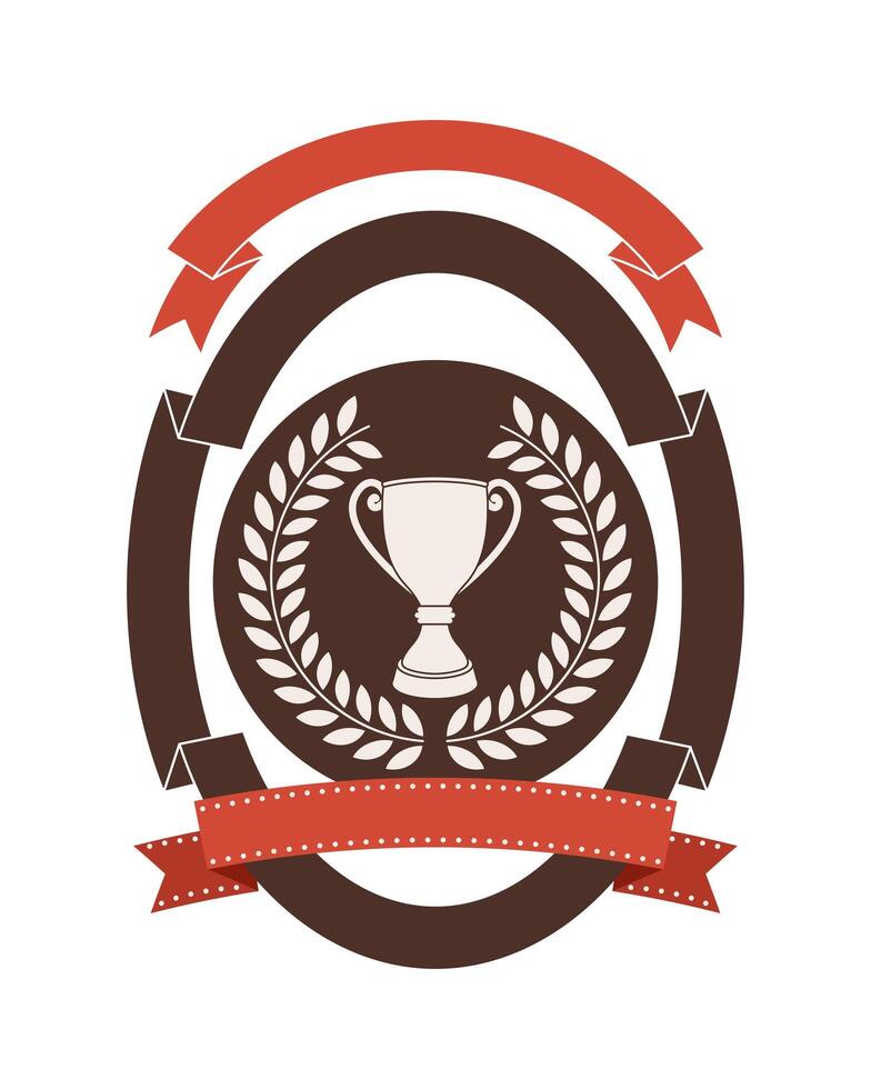 wreath with trophy vector