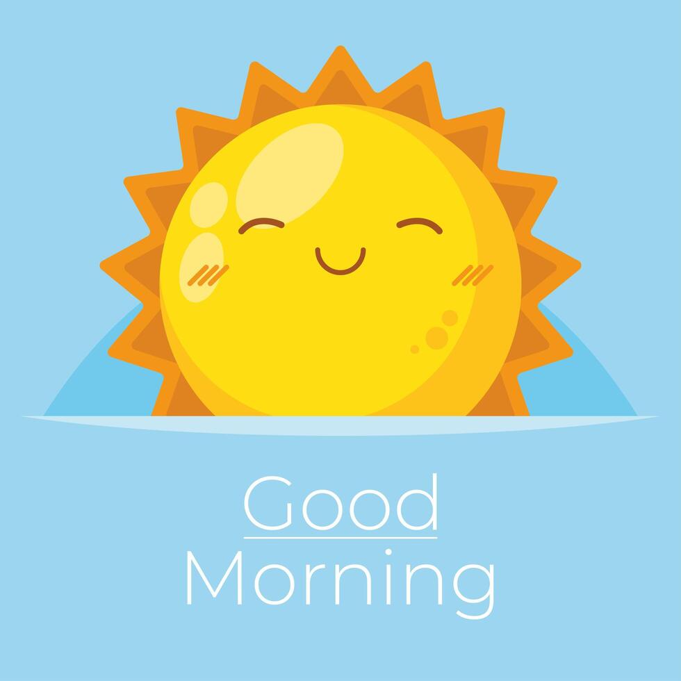 good morning lettering poster vector