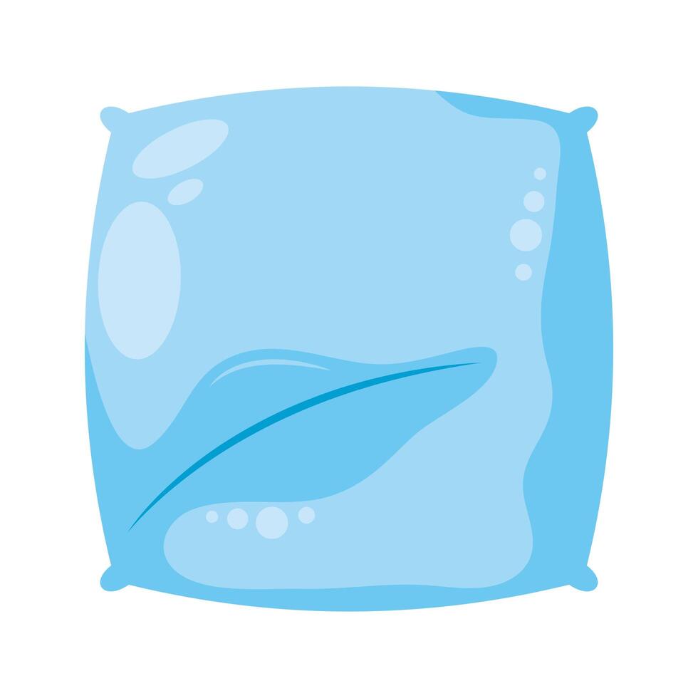 blue pillow sleep accessory vector