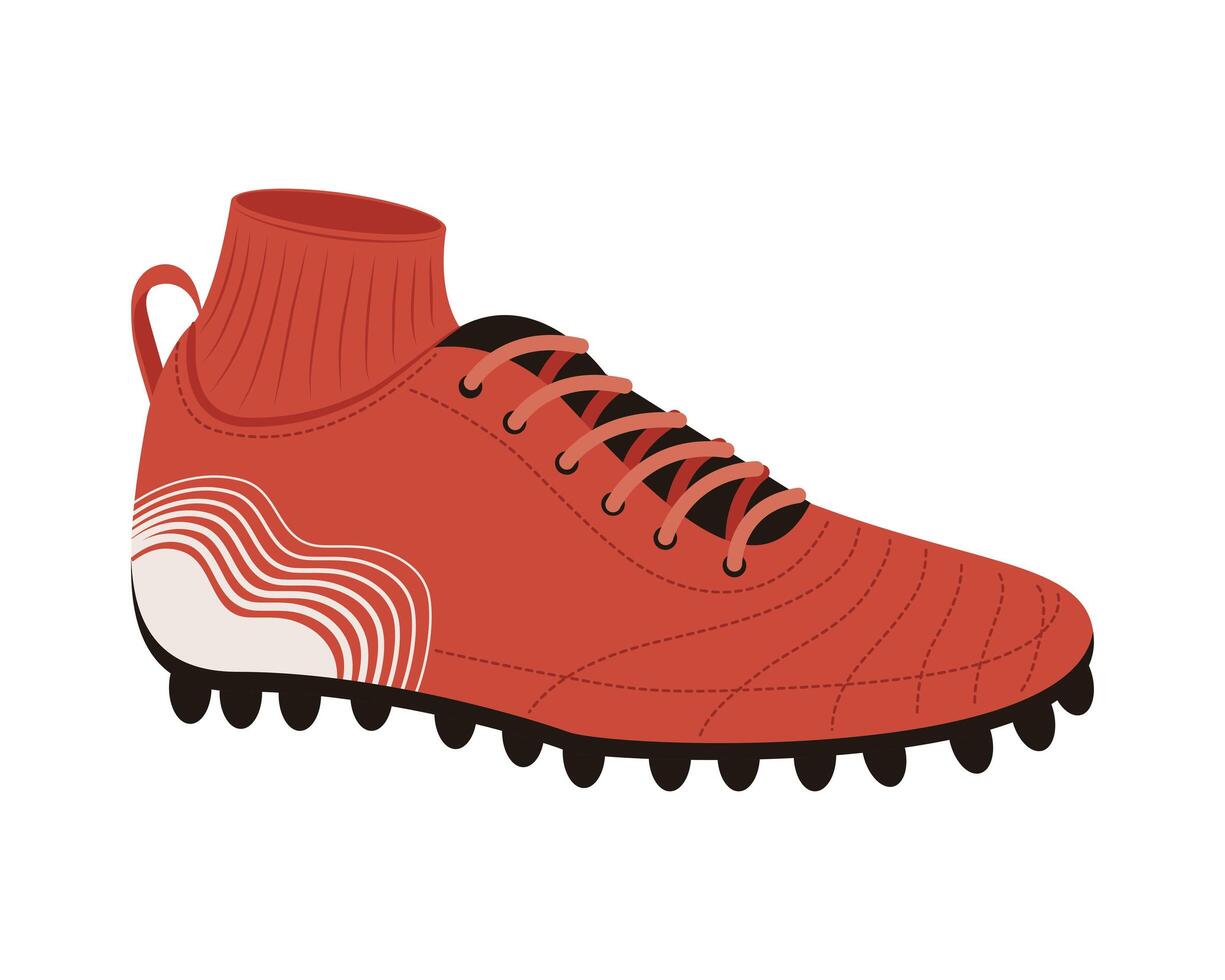 american football red shoe vector