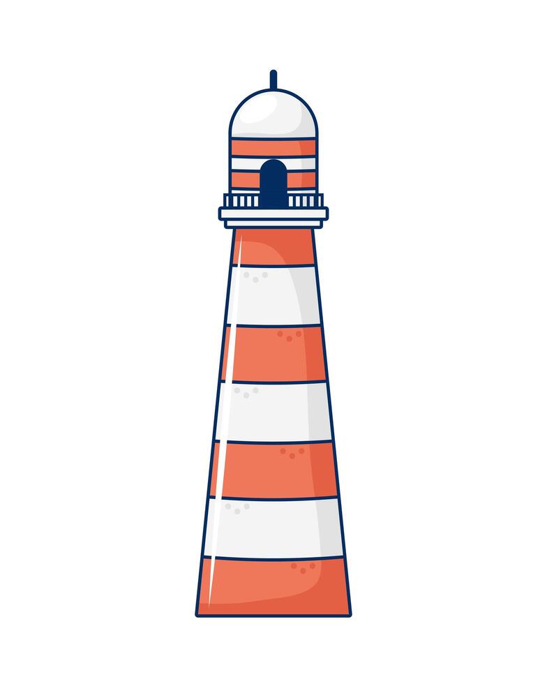 retro lighthouse nautical vector