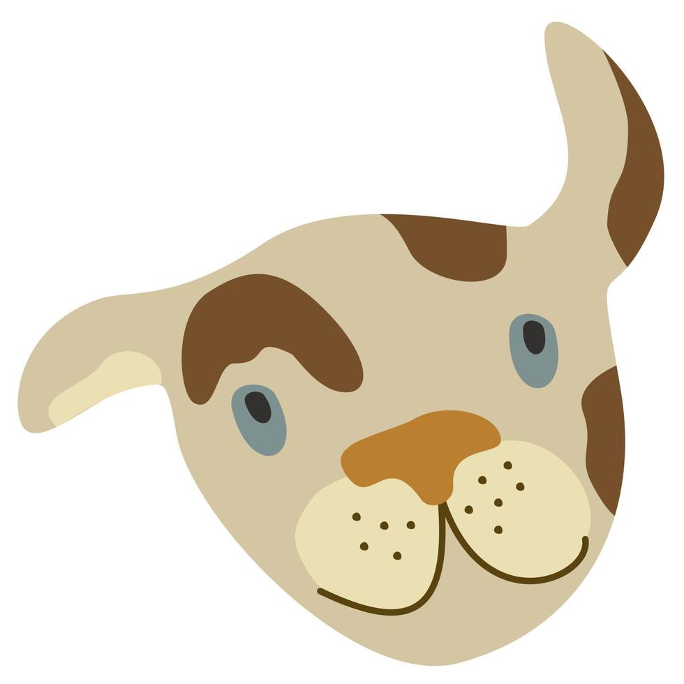 Cute childish illustration of young puppy. vector