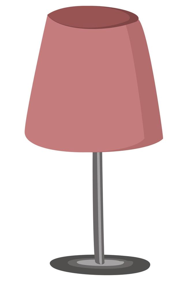 lámpara de mesa rosa. vector