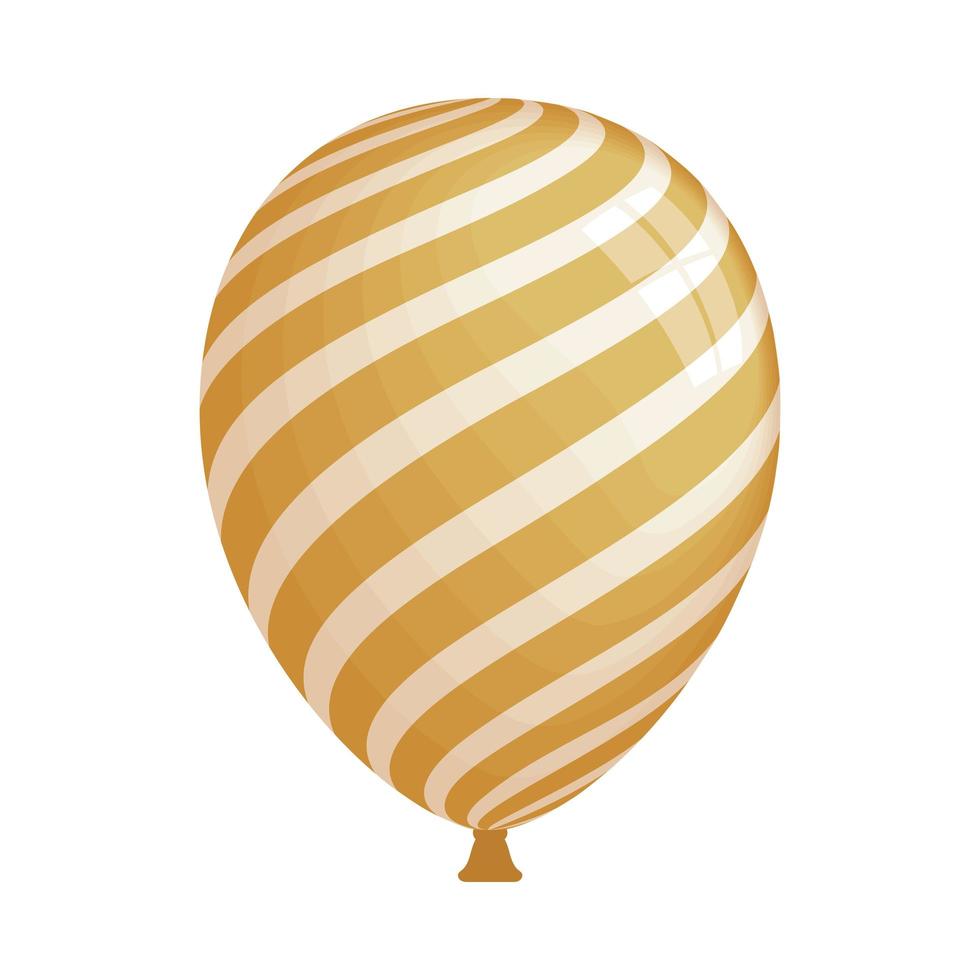 globo dorado helio vector