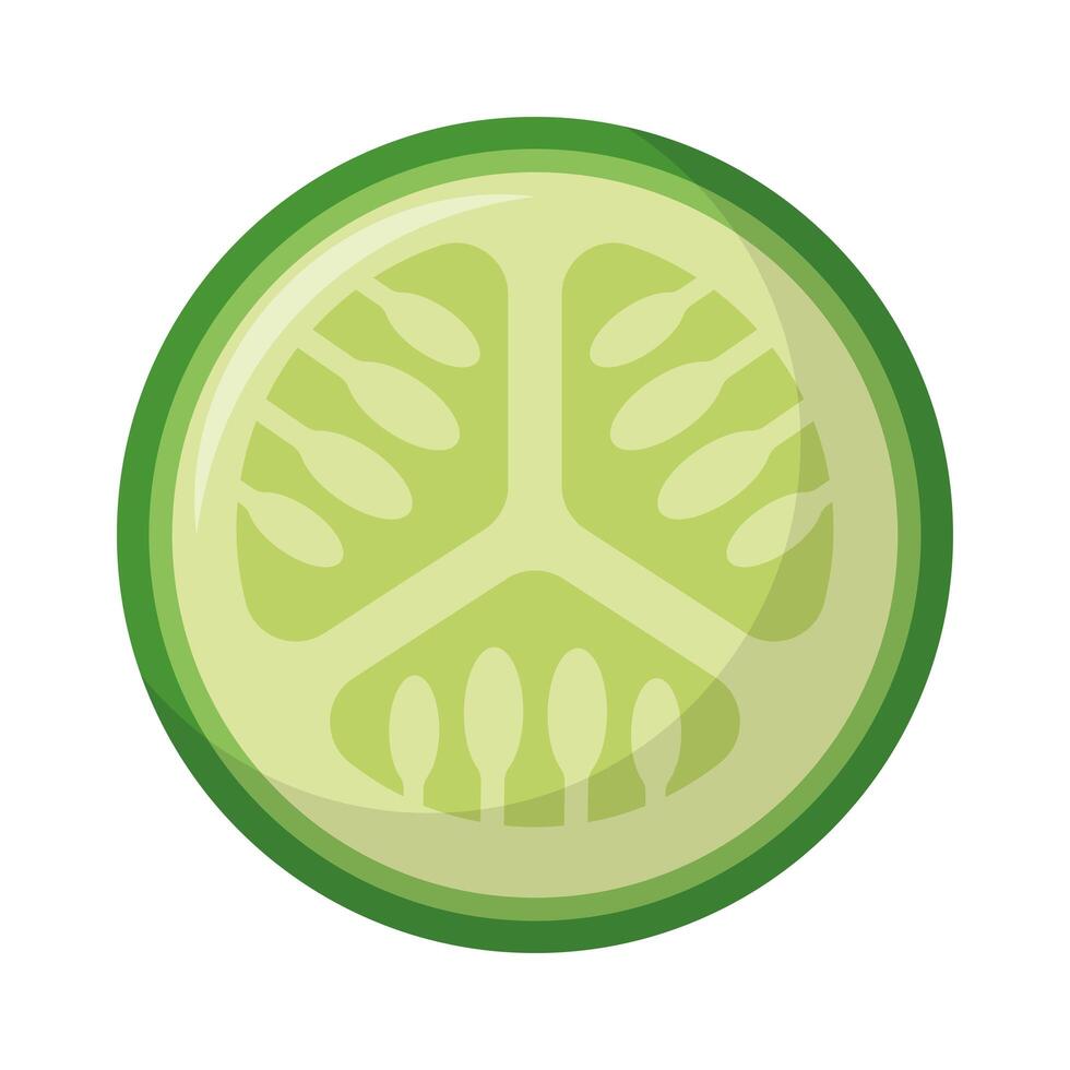 sliced cucumber skincare treatment vector
