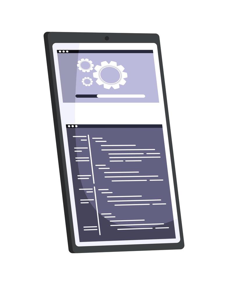 developing web in smartphone vector