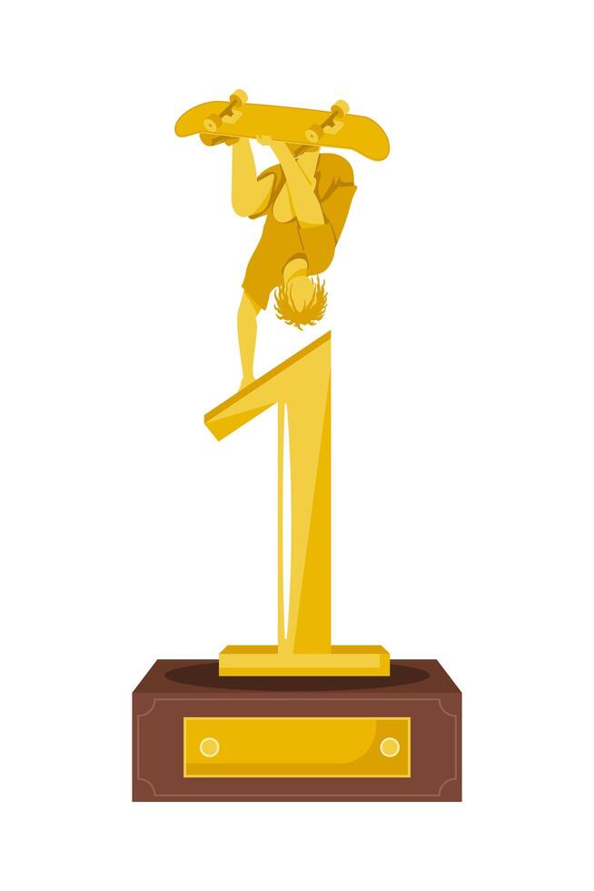 skater best trophy award vector